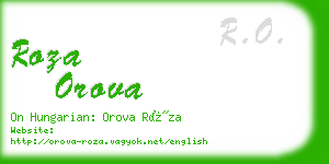 roza orova business card